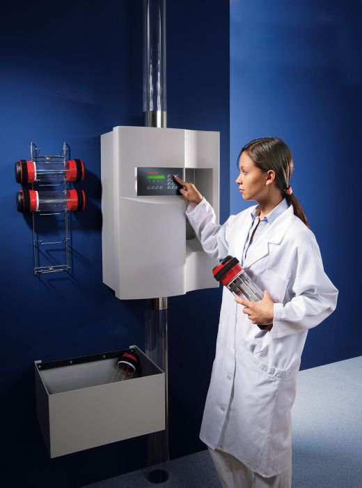 Rohrpostanlage im Krankenhaus