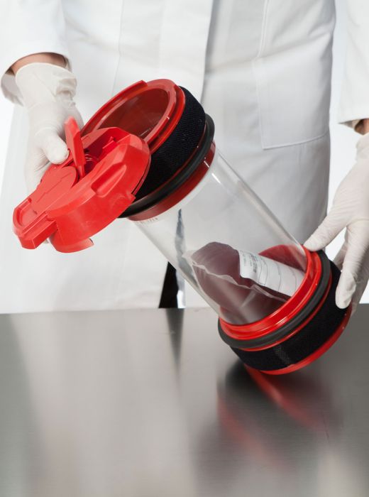 Rohrpostbüchse für Bluttransporte